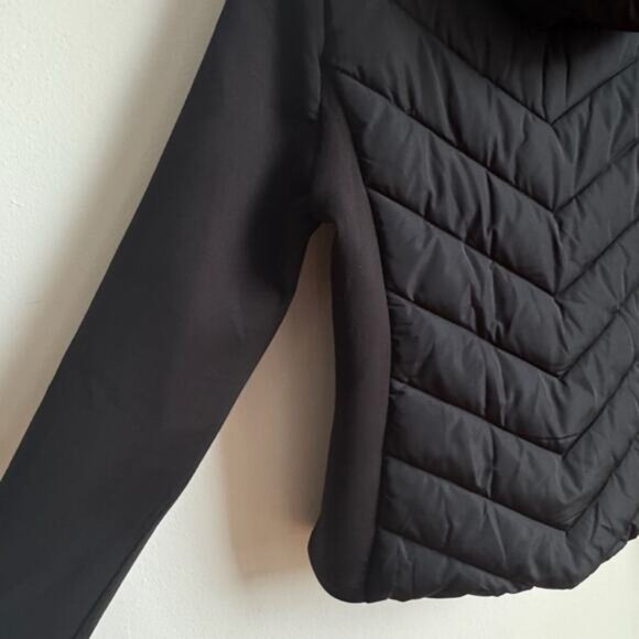 ZARA Combination Puffer Jacket Black - Picture 3 of 12
